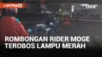 Rombongan Pengendara Moge Ramai-ramai Terobos Lampu Merah
