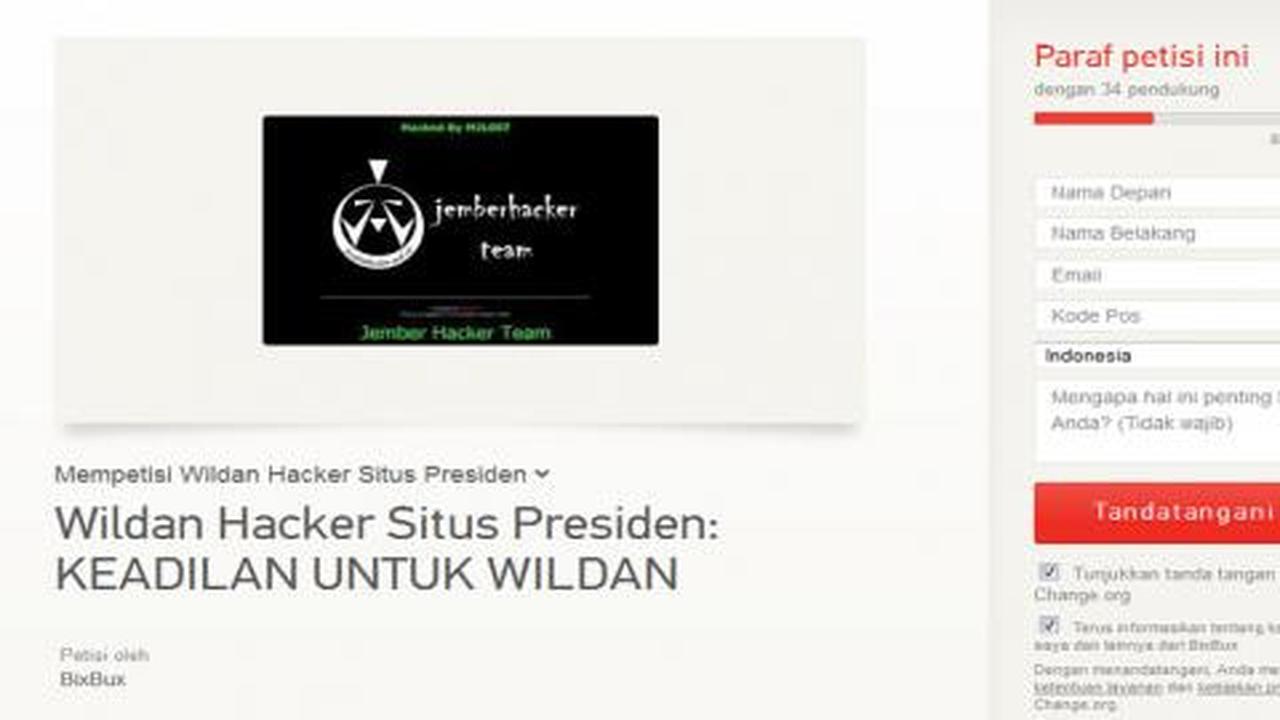Petisi untuk hacker pembobol situs Presiden SBY