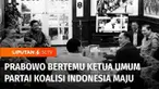 Menteri Pertahanan sekaligus Presiden terpilih Prabowo Subianto bertemu pimpinan Partai Koalisi Indonesia Maju, Kamis pagi. Ketua Umum Partai Golkar, Airlangga Hartarto yang turut hadir menyatakan tak akan melaporkan isi pertemuan itu ke Presiden Jok...