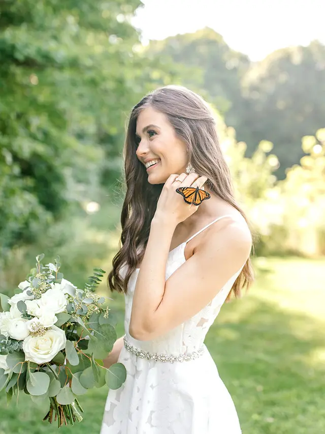 foto dengan kupu-kupu