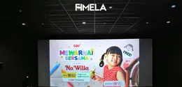 Pemutaran film Na Willa menjadi salah satu momen yang paling dinantikan dalam keseruan Fimelahood Playdate: Mom & Kids Movie Day with Na Willa. (Foto: Adrian)