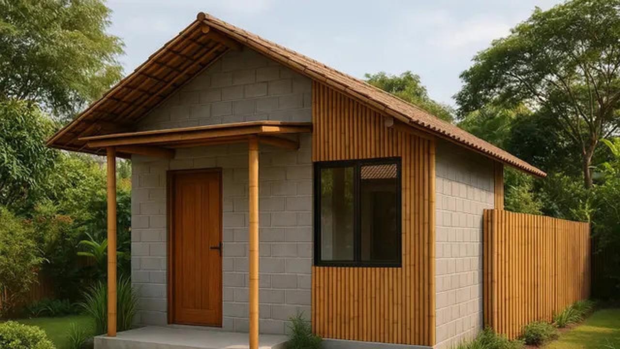 7 Model Rumah Kecil tapi Cantik dari Batako dan Bambu, Natural dan Terjangkau di 2025