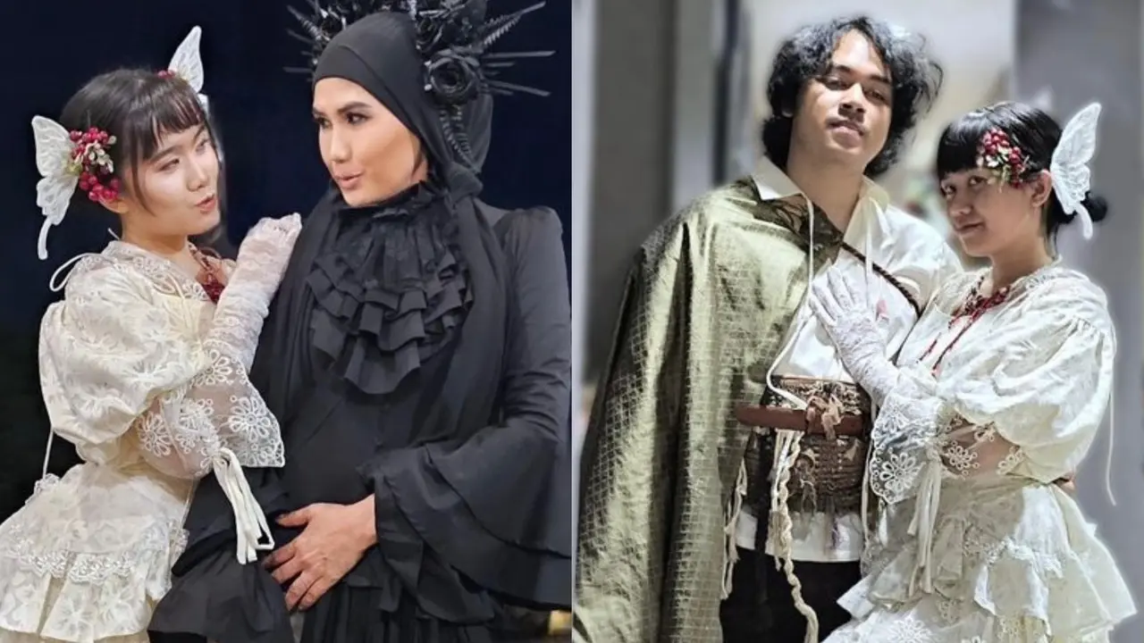 5 Potret Gaya Unik Anak Nicky Astria di Resepsi Pernikahannya, Pakai Kostum ala Era Abad Pertengahan