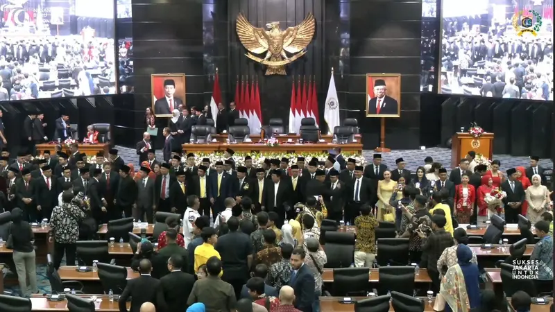 Pelantikan 106 anggota Dewan Perwakilan Rakyat Daerah (DPRD) DKI Jakarta terpilih masa jabatan 2024-2029.