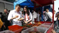 Ketua Umum Perindo Hary Tanoe meninjau Bazar Murah Perindo di kawasan Bangka, Jakarta Selatan. (Istimewa)