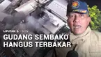 Kebakaran melanda gudang penyimpanan sembako di Kawasan Industri Pulogadung, Jalan Pulo Kambing Raya, Cakung, Jakarta Timur. Selain menghanguskan seisi gudang, kobaran api juga menghanguskan kendaraan yang terparkir.