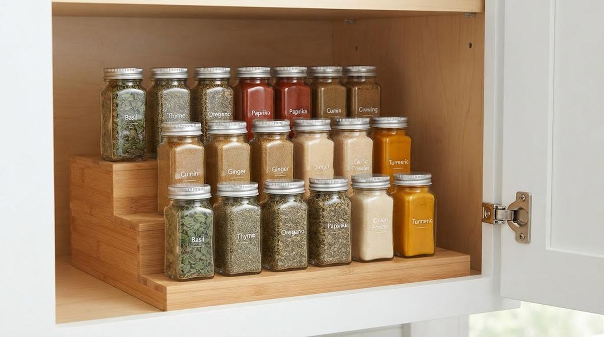 Cara Menata Botol Bumbu di  Dapur Sempit agar Mudah Diambil