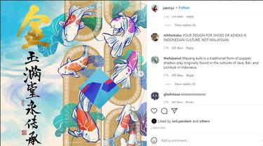 Tangkapan layar komentar warganet di Instagram Jaemy Choong, @jaemyc