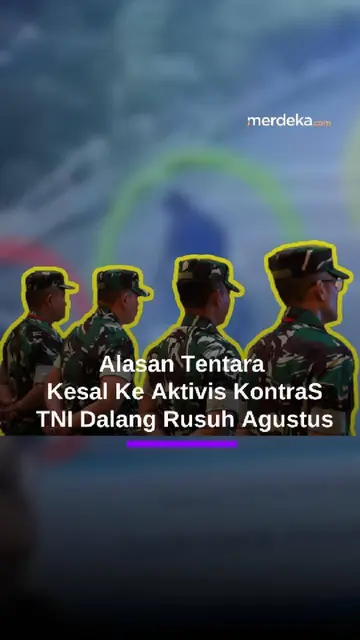 Tentara Kesal TNI Dituding Dalang Rusuh Agustus, Kalap Siram Air Keras ke Aktivis KontraS