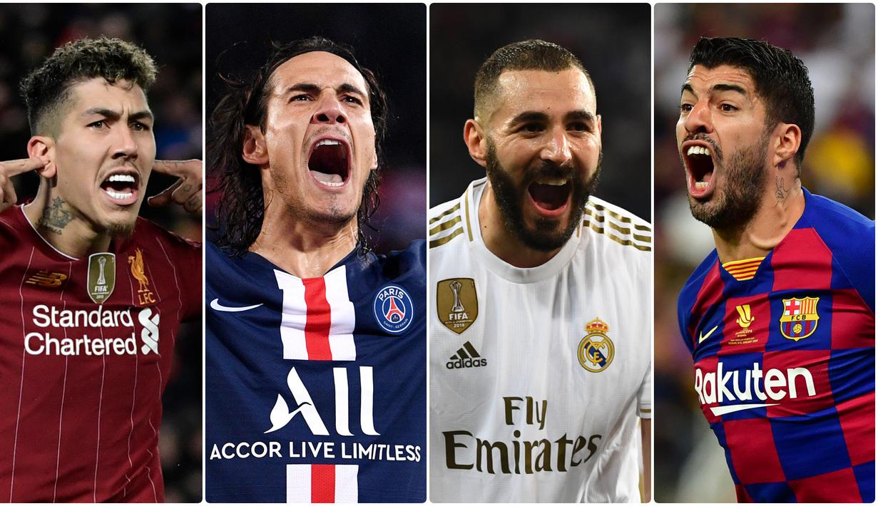 Nomor punggung sembilan telah menjadi identitas para penyerang sejak lama. Sebelum setiap pemain memiliki nomor punggung tetap, sembilan selalu dimiliki ujung tombak setiap tim. Berikut 5 pemain bernomor punggung 9 yang tetap tajam di depan gawang. (Kolase foto AFP)