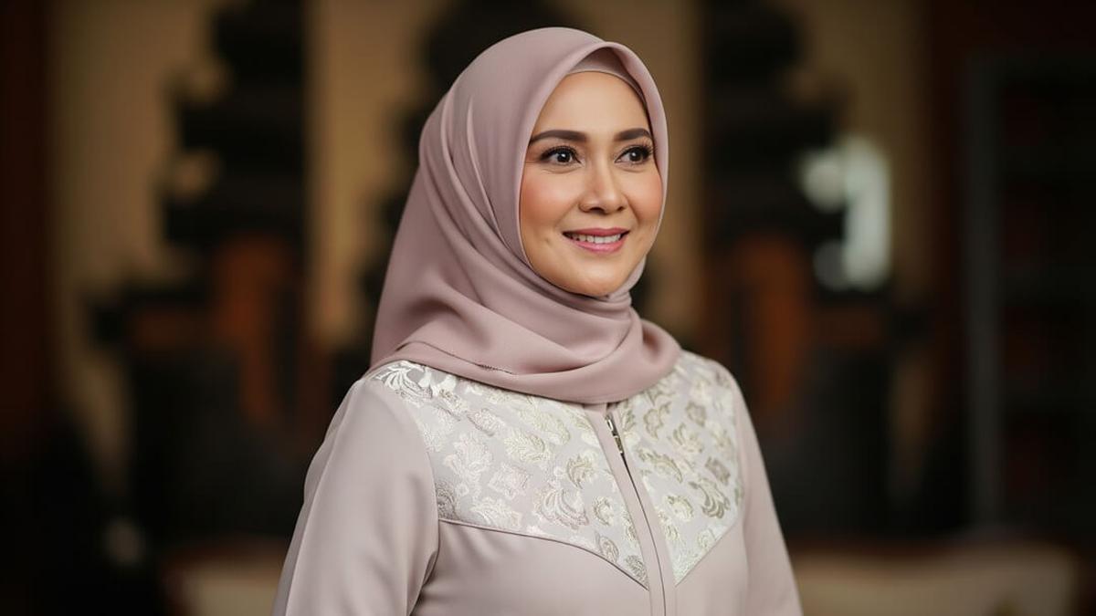10 Model Baju Abaya Resleting Depan untuk Wanita 50 Tahun Tren 2025, Nyaman Seharian
