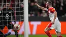 Dua gol kemenangan Slavia Praha atas AS Roma dicetak Vaclav Jurecka dan Lukas Masopust di babak kedua. (AP Photo/Petr David Josek)