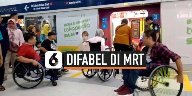 VIDEO: Keluhkan Kemacetan Jakarta, Penyandang Disabilitas Jajal MRT