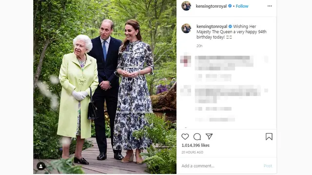 Kate Middleton, Pangeran William, dan Ratu Elizabeth II