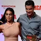 Georgina Rodriguez saat mendampingi Cristiano Ronaldo dalam acara Penghargaan MARCA Leyenda di Madrid pada Juli 2019. (AFP/Javier Soriano)