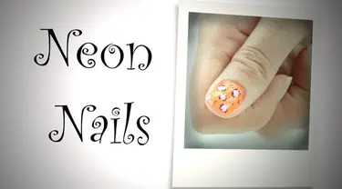 Tutorial nail art untuk kuku neon.