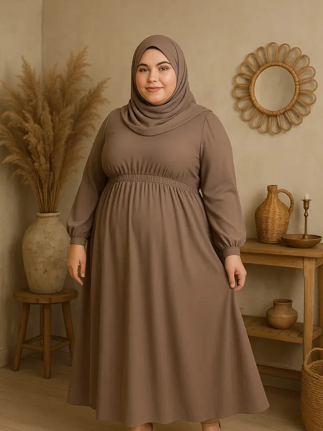Model Gamis Kekinian yang Cocok untuk Orang Gemuk