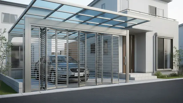 Model Carport dengan Rolling Door Anti Maling