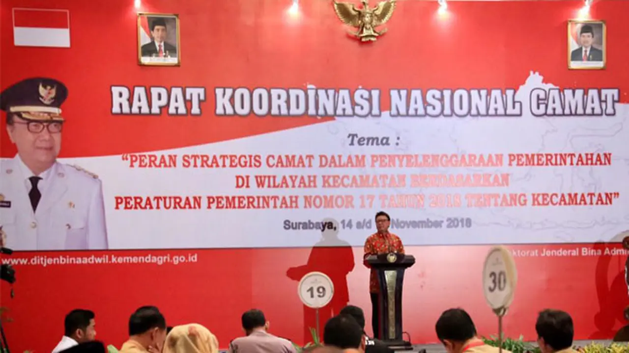 Mendagri Ingatkan Camat Tuk Cermati Tugas Penyelenggaraan Urusan Pemerintahan Umum