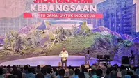 Ketua JW Movement for Prabowo-Gibran, Jenderal TNI (Purn) Wiranto saat menghadiri Silaturahmi Kebangsaan Pemilu Damai untuk Indonesia yang digelar oleh Gerakan Anak Kolong Prabowo Gibran (GRAK PAGI), di Djakarta Theater XXI.