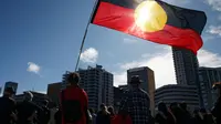 Bendera Aborigin. (dok. Trevor Collens / AFP)