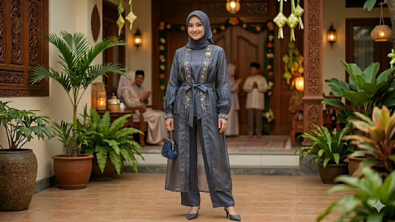 Set Celana dan Blouse untuk Lebaran 2026