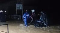Banjir di kawasan Kecamatan Purabaya, Kabupaten Sukabumi. (Dok. Istimewa)