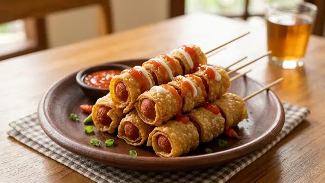 Resep Sate Pangsit Sosis Renyah yang Anti Gagal