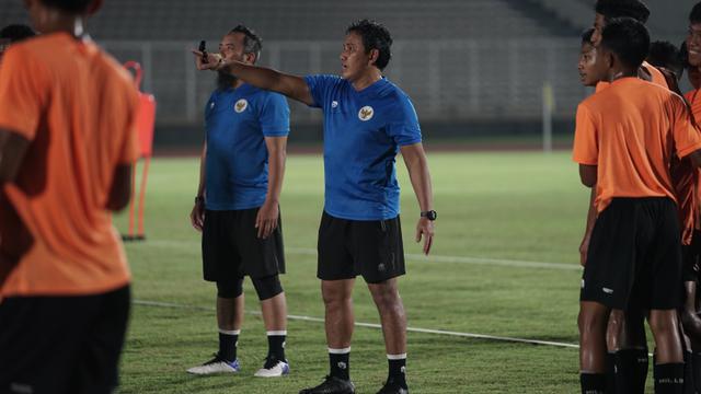 Pelatih Timnas Indonesia U-16, Bima Sakti.
