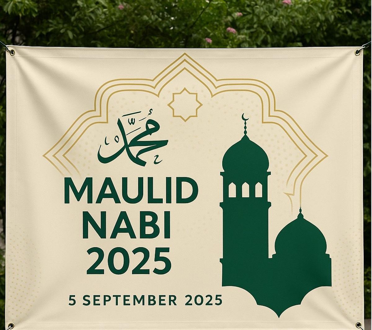 Ilustrasi Spanduk Maulid Nabi 2025