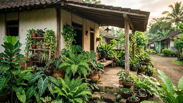 Mini Jungle Garden di Teras Rumah Kampung