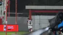 Pemain Persija Jakarta, Alaeddine Ajaraie melakukan selebrasi usai mencetak gol ke gawang Malut United pada laga pekan ke-23 BRI Super League 2025/2026 yang berlangsung di Stadion Gelora Kie Raha, Ternate, pada Selasa (24/2/2026) malam. (Dok Persija Jakarta)