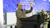 Sekjen Kemnaker Anwar Sanusi dalam Ministerial Lecture bertajuk 'Booming Gigs Economy : Perubahan, Ketidakpastian, dan Masa Depan Tenaga Kerja Muda' di FISIP Universitas Brawijaya, kota Malang, Jawa Timur, Jumat (8/9/2023).