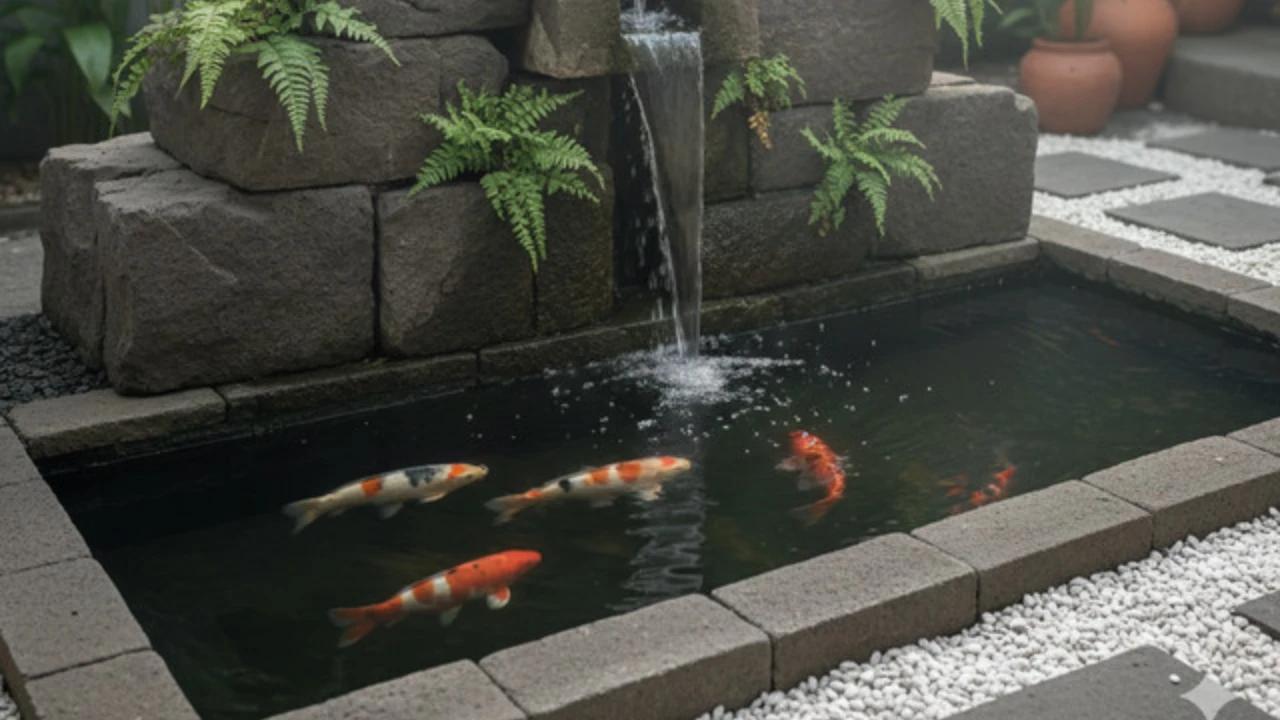 7 Desain Kolam Ikan Minimalis dengan Batu Alam yang Menyegarkan di Lahan Terbatas, Cocok untuk Rumah Tropis
