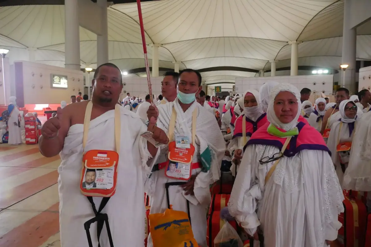 Jemaah Haji Indonesia di Bandara King Abdul Aziz, Jeddah. Darmawan/MCH