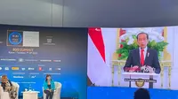 Presiden Joko Widodo (Jokowi) di acara serah terima Presidensi B20 dari Italia ke Indonesia pada 8 Oktober 2021 lalu.
