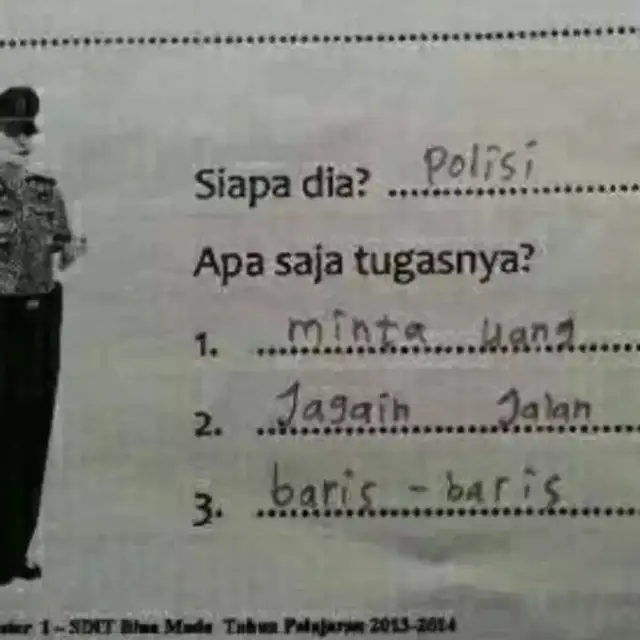 6 Jawaban Murid Ditanya Soal Tugas dan Fungsi Ini Bikin Guru Elus Dada
