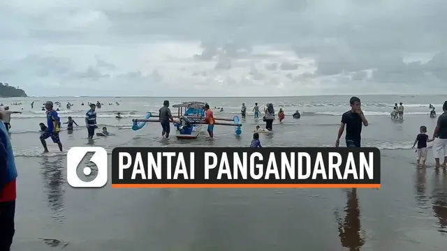 VIDEO: Padati Pantai Pangandaran, Banyak Wisatawan Abaikan Protokol Kesehatan
