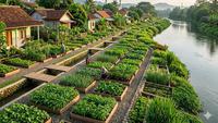 6 Inspirasi Kebun Sayur di Bantaran Sungai, Memanfaatkan Lahan Tidur Jadi Lumbung Pangan