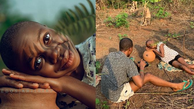 6 Behind The Scene Pemotretan Anak di Afrika Ini Bikin Takjub (sumber: Instagram/edos_artistry)