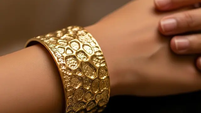 Model Gelang Emas Cuff Tebal