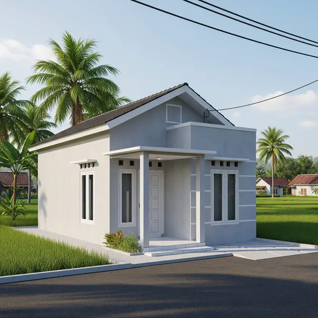 Desain Rumah 1 Lantai Biaya 50 Juta di Desa 2 Kamar