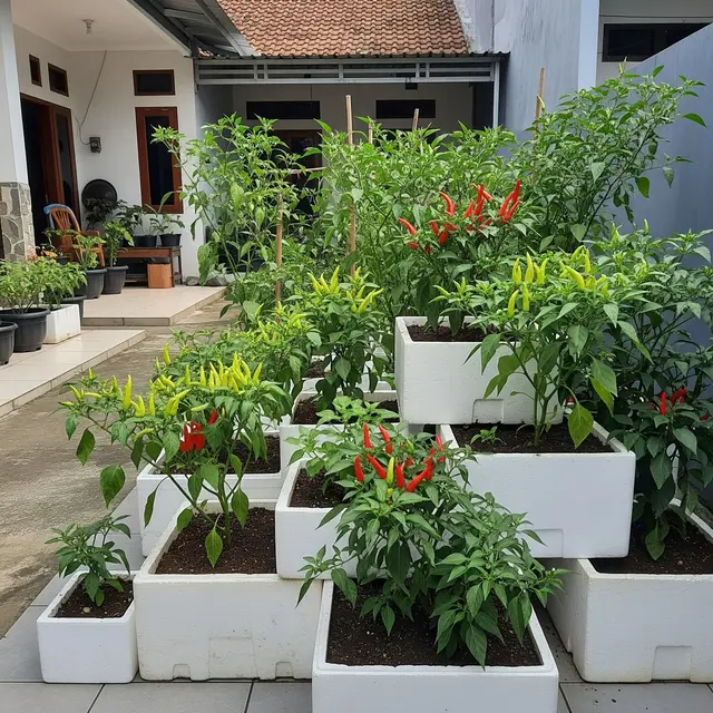 9 Desain Kebun Cabai di Box Styrofoam, Solusi Praktis Lahan Terbatas