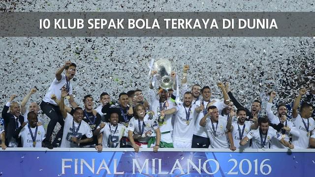 Berikut 10 klub terkaya di dunia, Real Madrid jadi klub terkaya 