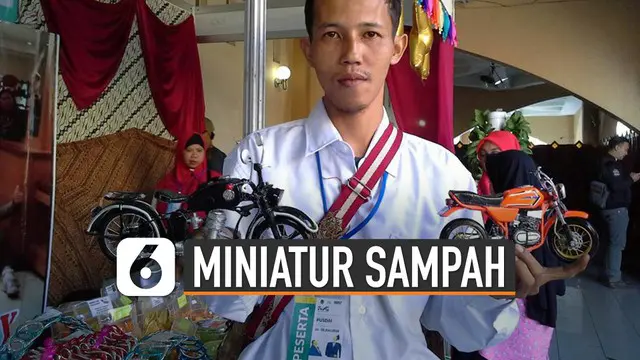 Pemuda asal Tasikmalaya, Jawa Barat berhasil menyulap sampah jadi karya yang unik dan punya nilai jual.