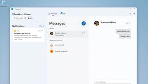 Phone Link di PC atau laptop Windows 11 kini mendukung tautan dengan iPhone dan akses iMessages. (Doc. Microsoft)
