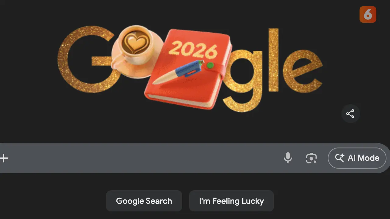 Google Doodle Tahun Baru 2026