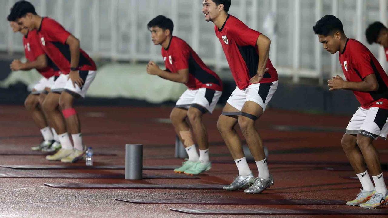 FOTO: Latihan Terakhir Timnas U-23 di GBK, Siap Tuntaskan Misi Balas Dendam Lawan Vietnam