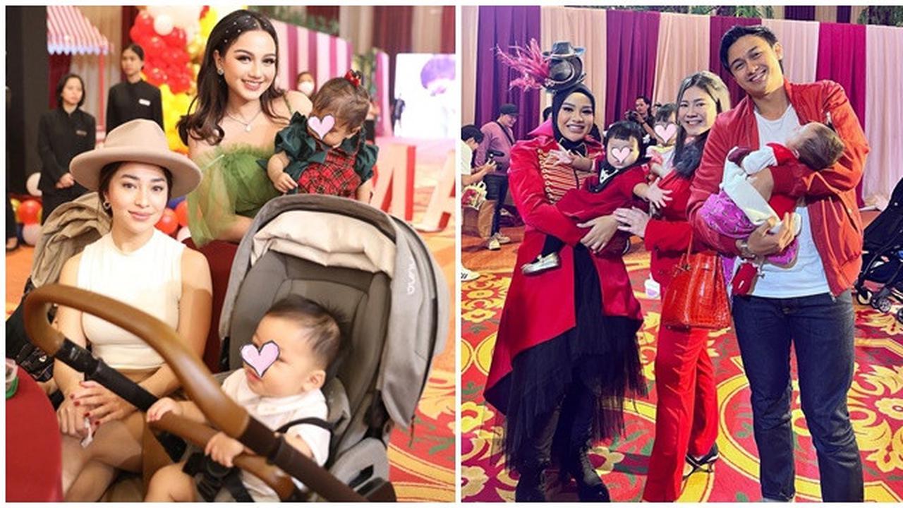 6 Potret Artis dan Anaknya Hadiri Ultah Ameena, Interaksi Para Bayi Bikin Gemas