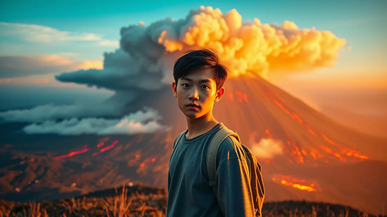 mimpi gunung meletus artinya